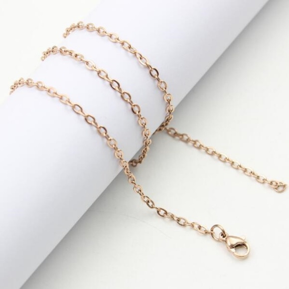 Rose Gold Symmetrical Aromatherapy Necklace - Picture 5 of 7